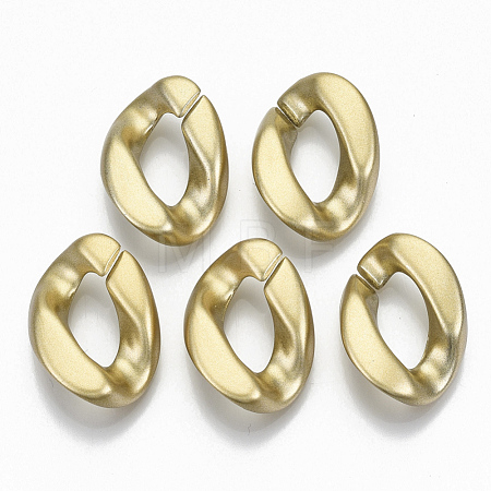 Opaque Spray Painted Acrylic Linking Rings OACR-S021-19B-B01-1