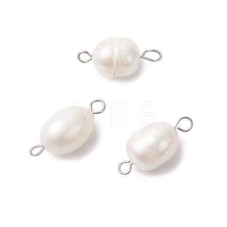 Natural Cultured Freshwater Pearl Links PALLOY-JF04384-02-1