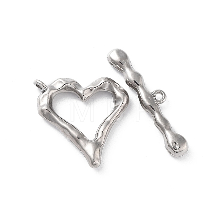 Non-Tarnish 304 Stainless Steel Toggle Clasps X-STAS-A092-08A-P-1