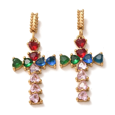 304 Stainless Steel Rhinestone Pendants RB-CBA5CCB-05C-G-1