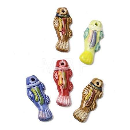 Hand-Painted Porcelain Big Pendants LA-CBAC6A6-06A-1