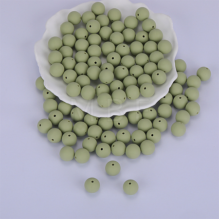 Round Silicone Focal Beads SI-JX0046A-70-1