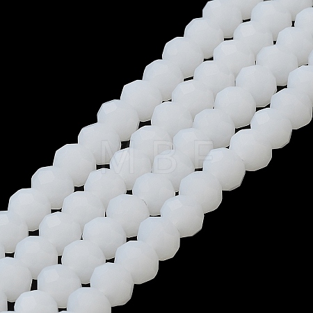 Imitation Jade Solid Color Glass Beads Strands EGLA-A034-J8mm-MD05-1