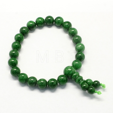 Buddha Meditation Yellow Jade Beaded Stretch Bracelets X-BJEW-R041-8mm-02-1