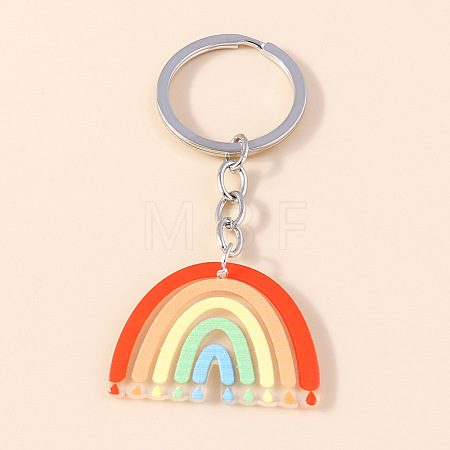Acrylic Rainbow Pendant Keychain RABO-PW0001-078B-1