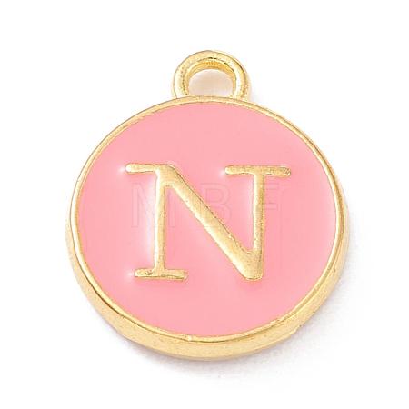 Golden Plated Alloy Enamel Charms X-ENAM-Q437-14N-1