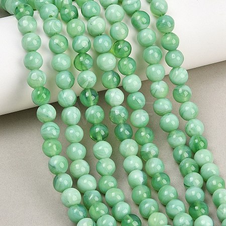Handmade Lampwork Beads Strand LAMP-B056-8mm-02-1