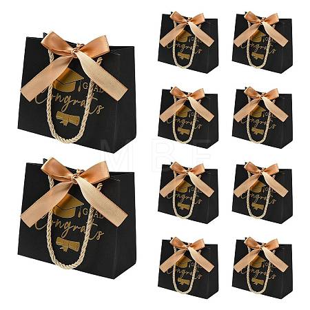 Gold Stamping Graduation Cap Paper Gift Bags CARB-FZC0001-01A-1