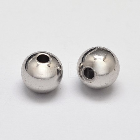 Rack Plating Brass Round Spacer Beads KK-I601-3mm-P-RS-1