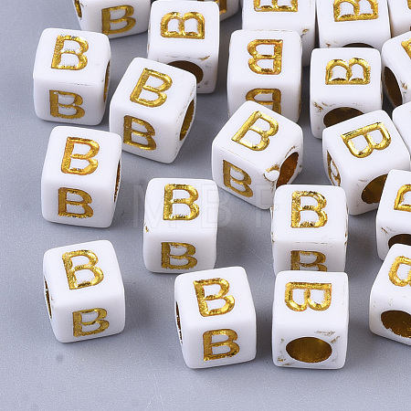 Plating Acrylic Beads SACR-S297-09B-1