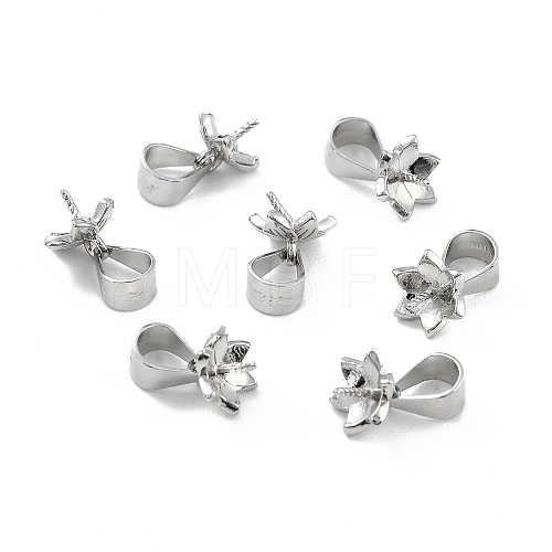 Anti-Tarnish Rhodium Plated 925 Sterling Silver Peg Bails STER-Z001-020P-1