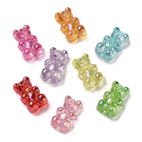 Transparent Bear Acrylic Beads MACR-L003-003-1