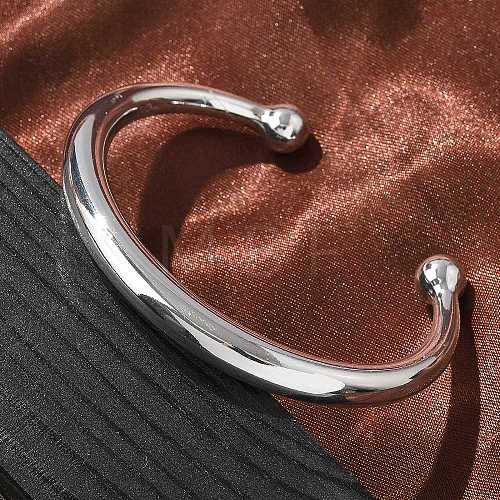 304 Stainless Steel Cuff Bangles BJEW-S161-08P-1