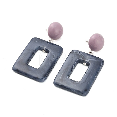 Alloy Plastic Studs Earrings for Women EJEW-K280-01B-1