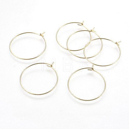 316 Surgical Stainless Steel Hoop Earring Findings STAS-P221-01B-G-1