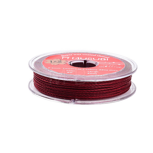 2-Ply Round Waxed Cotton Thread Cords YC-T004-01A-10-1