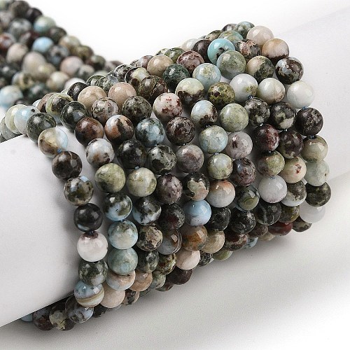 Natural Larimar Beads Strands G-P524-A02-01-1