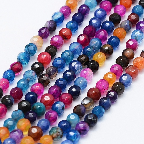 Natural Agate Beads Strands X-G-E469-12G-1