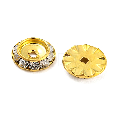 Brass Crystal Rhinestone Beads RB-F035-06C-G-1