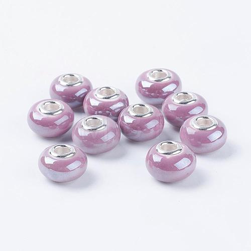 Handmade Porcelain Ceramic Spacer European Beads Fit Charm Bracelets X-OPDL-G001-6-1
