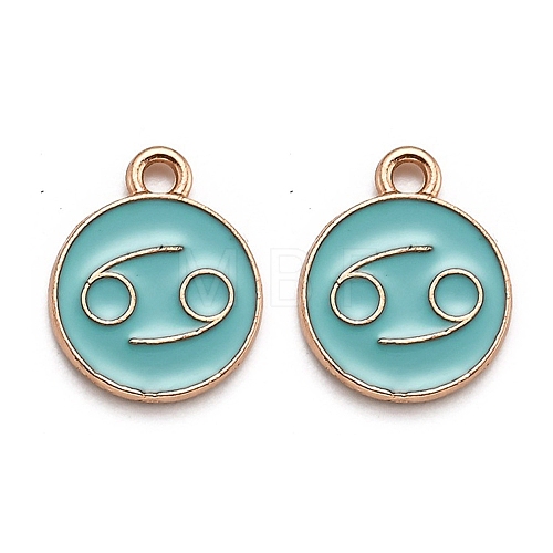 Alloy Enamel Pendants ENAM-S124-01B-13D-1