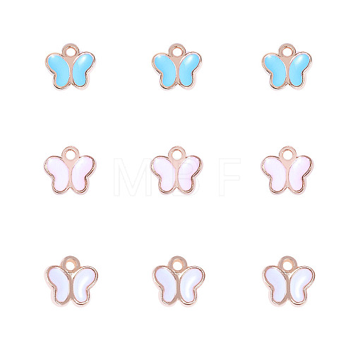 Light Gold Plated Alloy Enamel Charms PALLOY-CJ0007-05-1