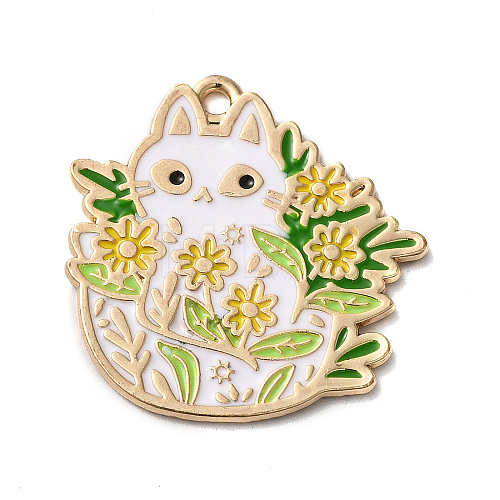 Alloy Enamel Pendants ENAM-Q447-05G-02-1