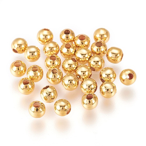 Brass Beads X-KK-E759-3mm-08G-1