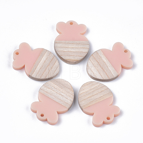 Resin & Wood Pendants RESI-S358-43B-1