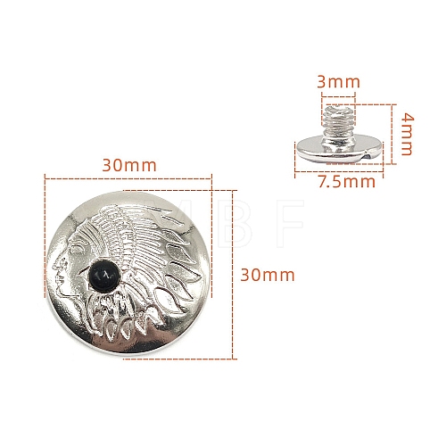 Alloy Decorative Buttons PW-WG1200D-21-1