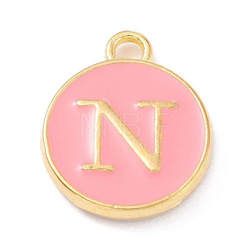 Golden Plated Alloy Enamel Charms X-ENAM-Q437-14N-1