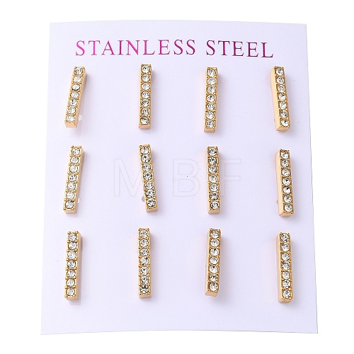 PVD Vacuum Plating 304 Stainless Steel Stud Earring EJEW-C099-08G-1