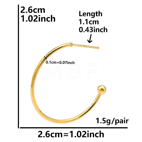 Stylish Stainless Steel Hoop Earrings for Women OK9057-4-1