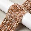 Natural Peach Moonstone Beads Strands G-F619-19A-4mm-1