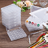 12 Bags Transparent Plastic Empty Sewing Thread Bobbins CON-WA0001-10-5