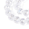 AB Color Plated Transparent Glass Round Beads Strands EGLA-T029-8mm-12T-18-3