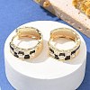 Brass Micro Pave Cubic Zirconia Hoop Earrings LS-EJEW-H152-01C-G-2