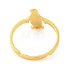 Animal 201 Stainless Steel Adjustable Rings for Women RJEW-D082-05C-3