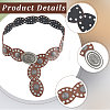 Vintage Alloy & PU Leather Oval Coin Waist Belts AJEW-WH20128-038B-1-6