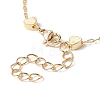 Brass Heart Link Bracelet Making AJEW-JB01150-05-3
