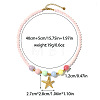 Summer Beach 304 Stainless Steel Pendant Plastic Round Beaded Necklaces for Women WGF027E-01-3