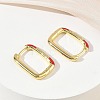 Brass Micro Pave Cubic Zirconia Hoop Earrings KK-CBA98BA-01G-A-3