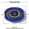 Brass Micro Pave Cubic Zirconia & Lapis Lazuli Beads GG-OY001-06G-05-2