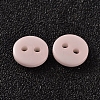 2-Hole Flat Round Resin Sewing Buttons for Costume Design BUTT-E119-20L-16-2