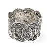 Bohemia Style Alloy Half Round Beaded Stretch Bracelets for Women BJEW-H327-04AS-3