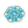 Glass Seed Beaded Pendants PALLOY-MZ01245-02-3