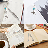 SUNNYCLUE 20Pcs Tibetan Style Zinc Alloy Bookmarks Making with Holes AJEW-SC0002-59-5