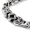 304 Stainless Steel Cuban Link Chains Bracelets for Men & Women BJEW-D031-08AS-2