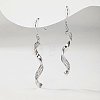 925 Sterling Silver Pave Moissanite Dangle Earrings for Women UU0527-2