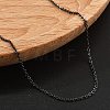 Brass Rolo Chains Necklaces for Women NJEW-D302-45B-2